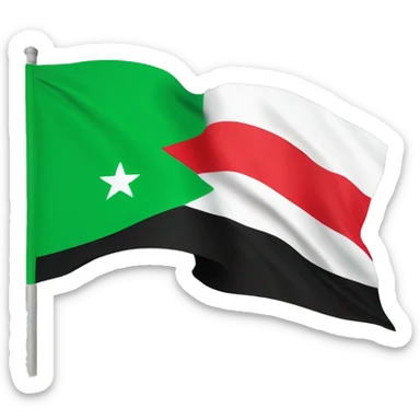 Syria flag green  sticker