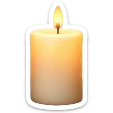 A single lit candle casting a soft glow. sticker