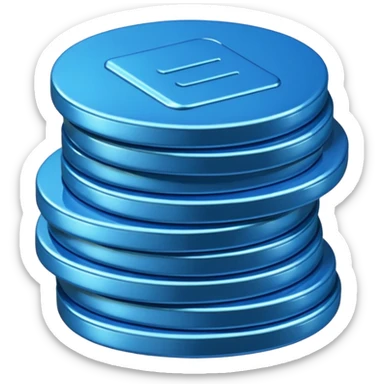 blue coins credit pack sticker