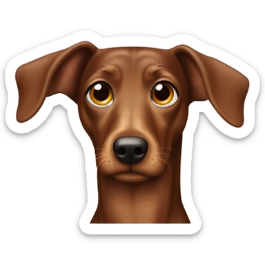 Brown dackel sticker
