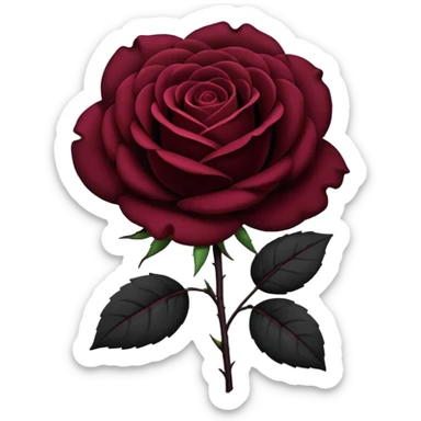 Black rose emoji sticker