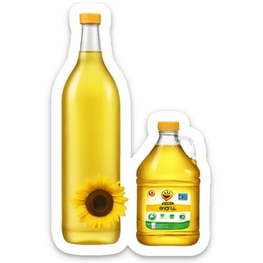 a single bottle of sunflower oil sticker