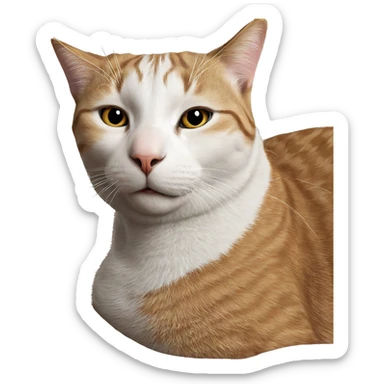 realistic cat portrait closeup sticker