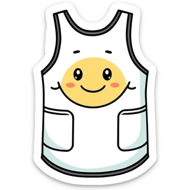 A happy face medical tank  sticker