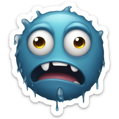 a one eye monster crying with one tear sticker