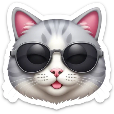 Cat with sunglasses sticker