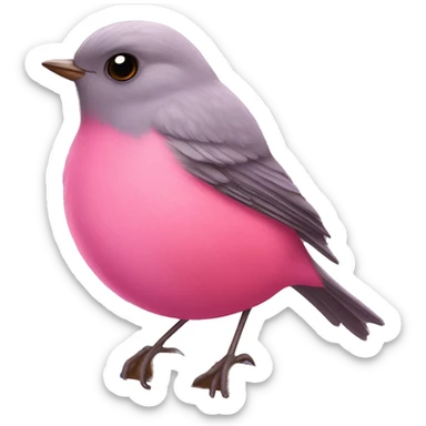 pink robin sticker