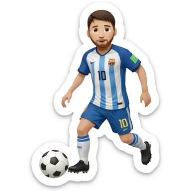 Lionel Messi dribbling sticker