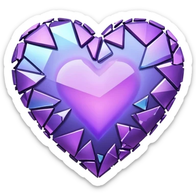 Purple Heart broke sticker