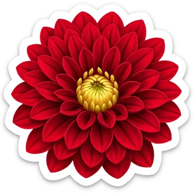 Dahlia red sticker