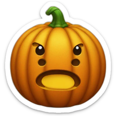 Pumpkin and poop sticker