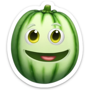 Real life cucumber sticker