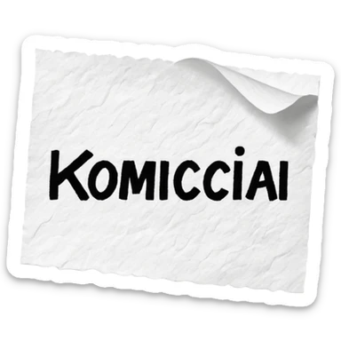 A piece of paper where the word is written “комиссия»  sticker