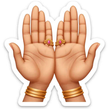 bharatnatyam mudra hands sticker