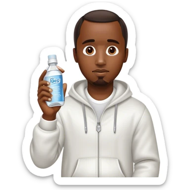 p diddy holding baby oil sticker