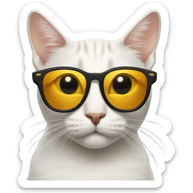 Cat with sunglasses sticker