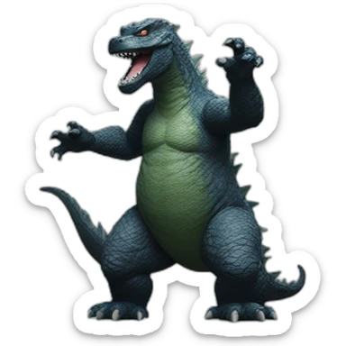 Godzilla dancing sticker