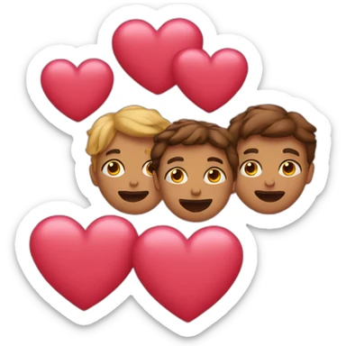 Corazones emojis sticker