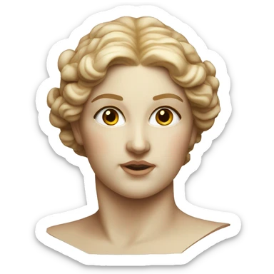 bust of aphrodite sticker