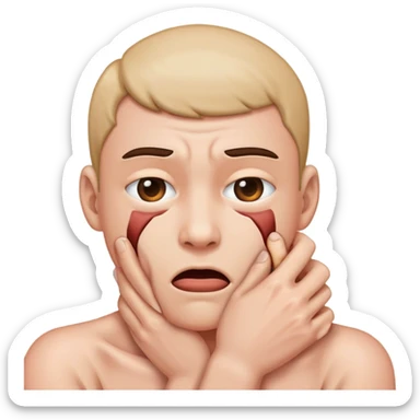 Me strangling myself sticker