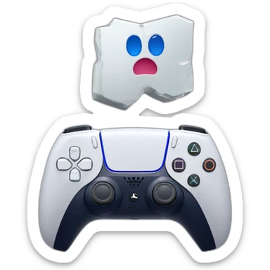 Eine PlayStation5 mit einem PlayStation 5 Controller sticker