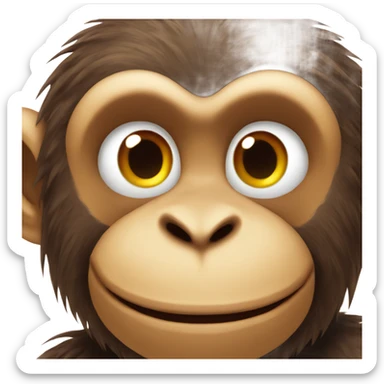 greedy monkey sticker