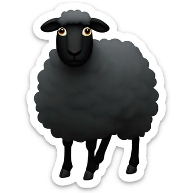 suspicious black sheep siluette sticker