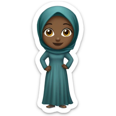 pretty hijabi black girl sticker