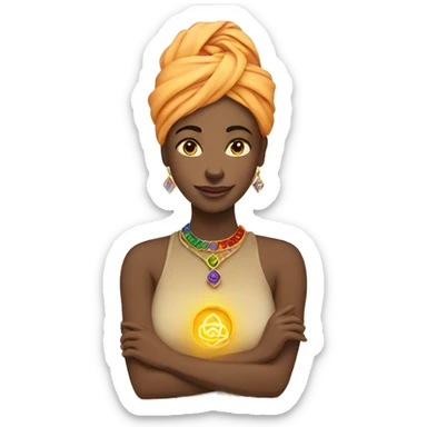 7 chakra woman sticker