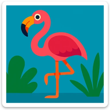 Flamingo sticker