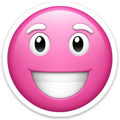 round smiley like on iPhone pink sticker