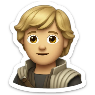 Luke Skywalker waving sticker