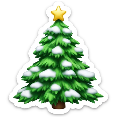Christmas tree with Snow  sticker