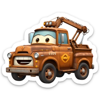 mater tow truck sticker