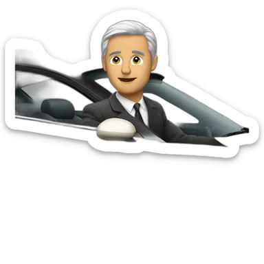 A Man in a bentley car sticker