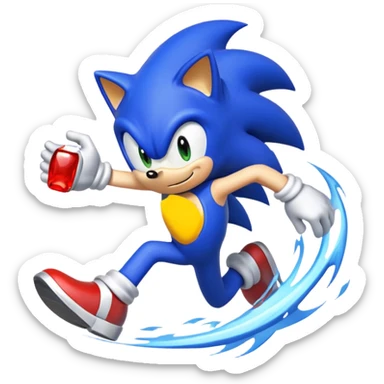 Sonic qui court  sticker