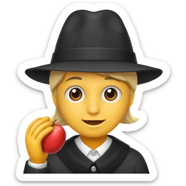 Fait une personne avec un chapeau de fête  sticker