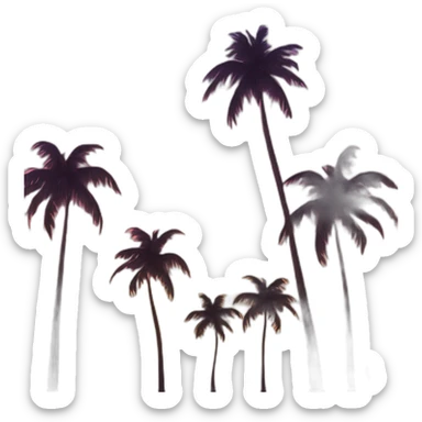 sunset palms sticker