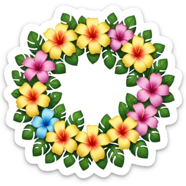 Hawaiian lei sticker