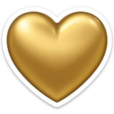gold heart emoji sticker
