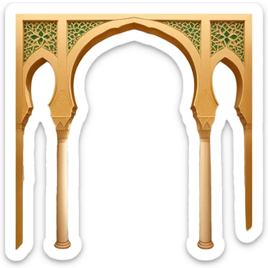 ​Cinematic Realistic Alhambra, depicted as a panoramic, zoomed-out view of the entire majestic Moorish palace complex with intricate arches, expansive courtyards, and lush gardens stretching into the distance, bathed in soft golden light that accentuates its opulent historical grandeur, sticker