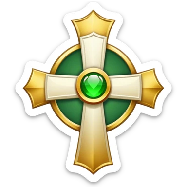 Priest's emblem with a touch of green sticker