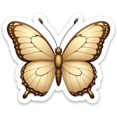 beige butterfly sticker
