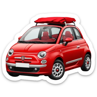 FIAT 500 1.0 HYBRID CABRIO rosso sticker