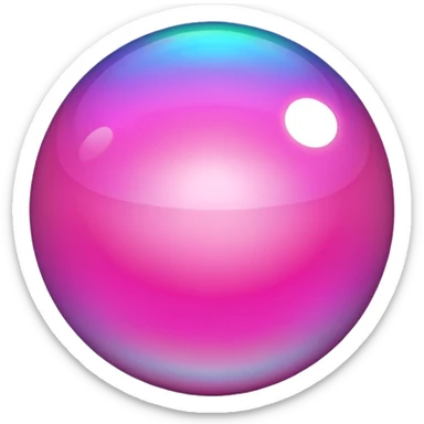pink magic ball sticker