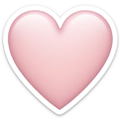 Light pink heart sticker