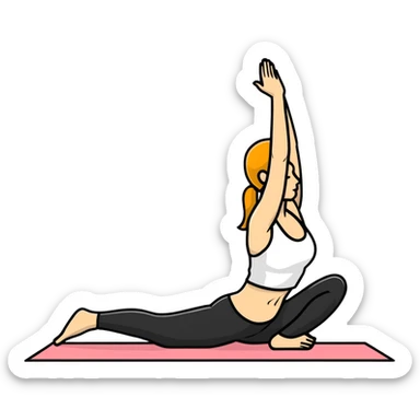 person doing yoga sticker