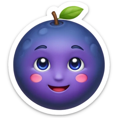 Un emoji fruit myrtille sticker