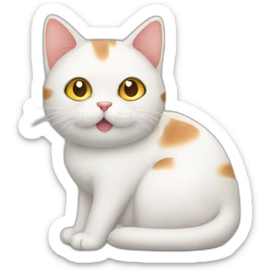 fish ball cat sticker