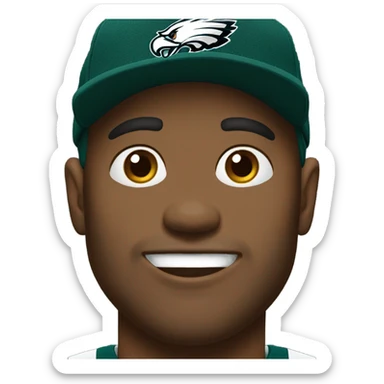 outdoor portrait of a man eagles fan sticker